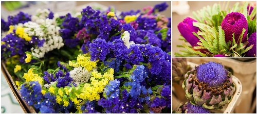 Bright local flower arrangement
