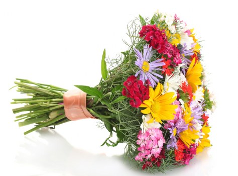 Online flower shop interface with various floral arrangements